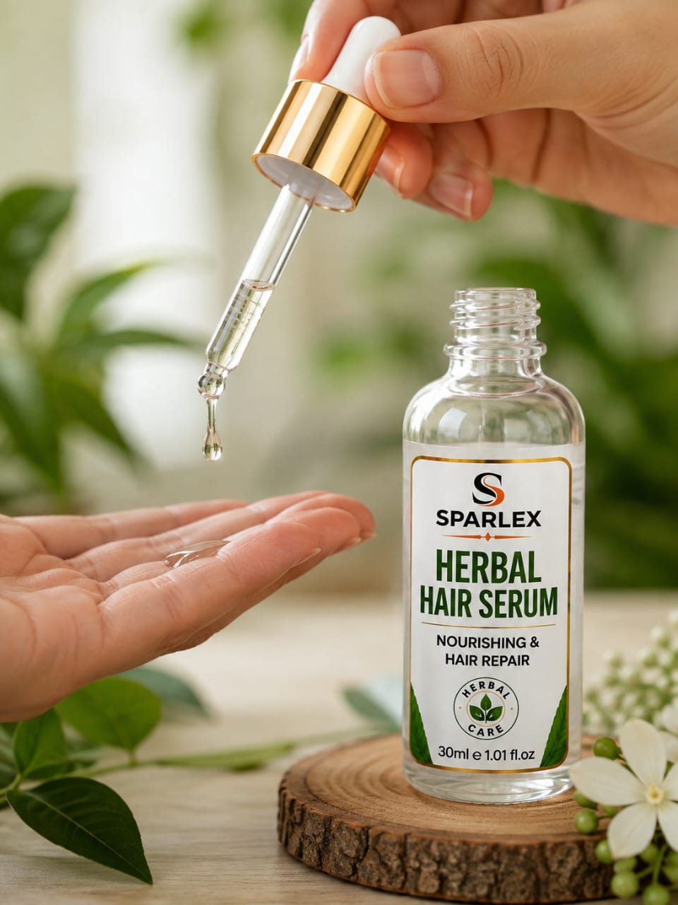 SPARLEX Herbal Hair Treatment Set | Shampoo + Hair Oil + Hair Serum