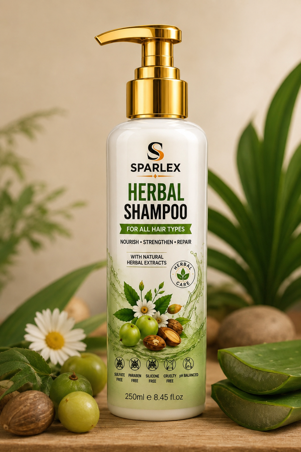 SPARLEX Herbal Hair Treatment Set | Shampoo + Hair Oil + Hair Serum